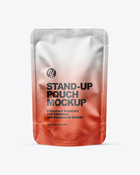 Metallic Stand-up Pouch Mockup