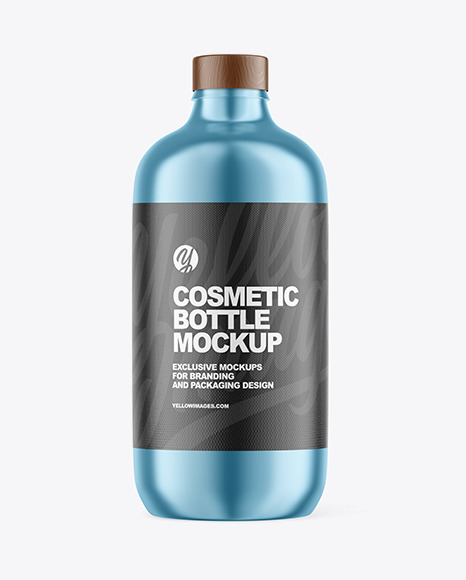 Metallic Cosmetic Bottle Mockup