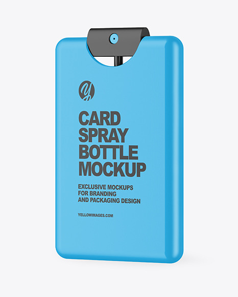 Matte Card Spray Bottle Mockup