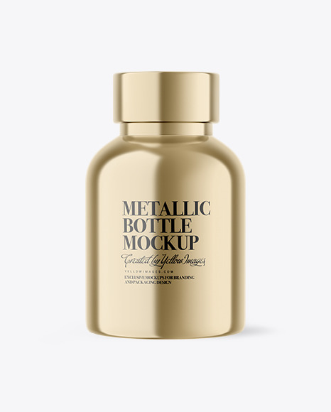 Metallic Cosmetic Bottle Mockup