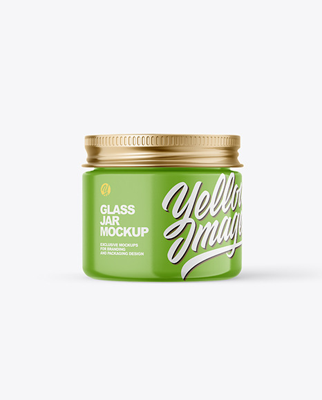 60ml Glossy Jar w/ Metallic Cap Mockup
