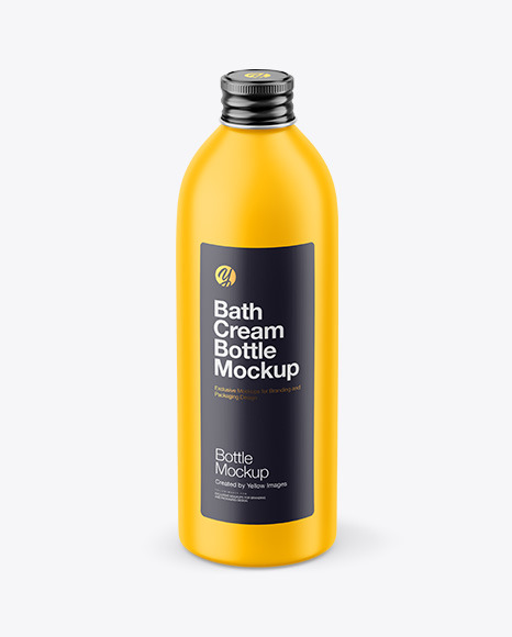 Matte Bottle with Kraft Label Mockup