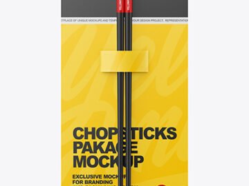 Mette Chopsticks in Matte Pack Mockup