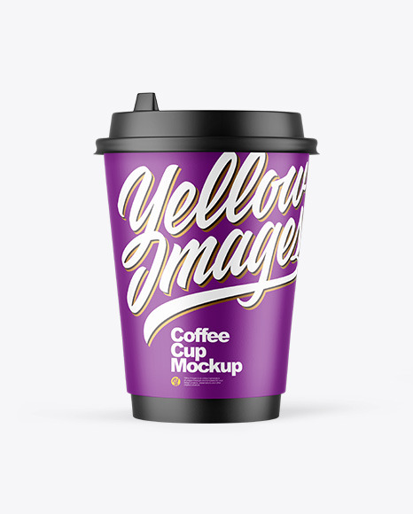 Matte Paper Coffee Cup Mockup
