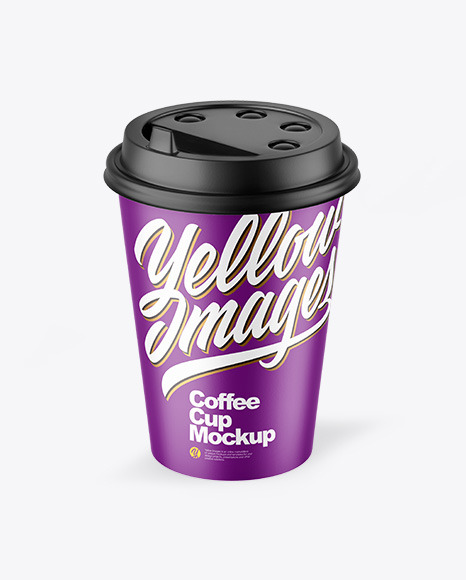 Matte Paper Coffee Cup Mockup