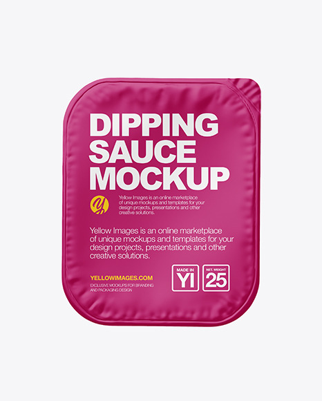 Dipping Sauce w/ Matte Lid Mockup