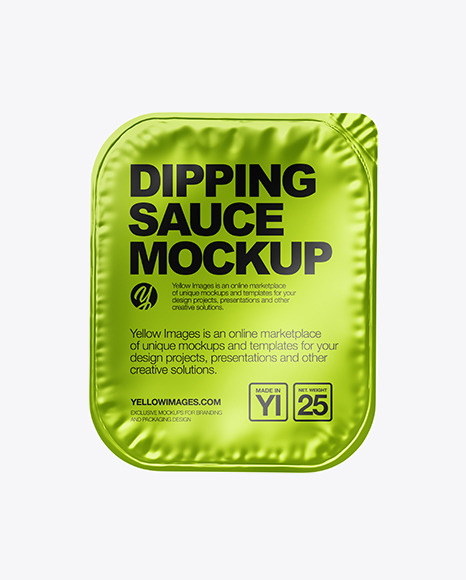 Dipping Sauce w/ Metallized Lid Mockup