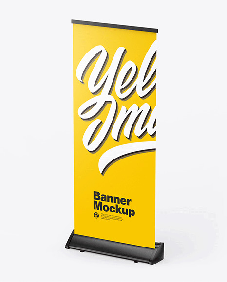 Glossy Roll-up Banner Mockup