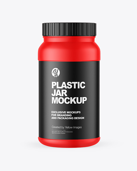 Matte Plastic Jar Mockup