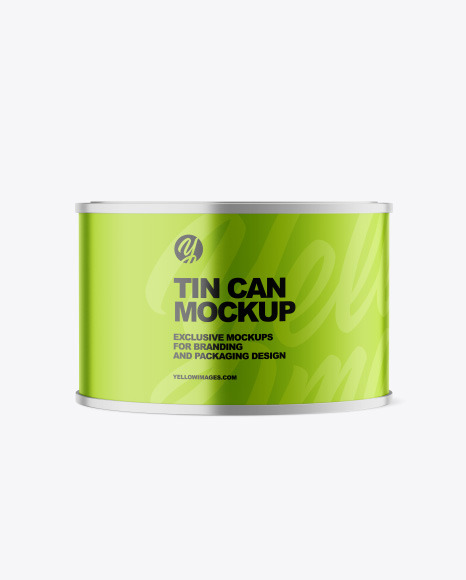 Metallic Tin Can Mockup