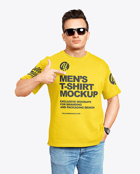 Man in a T-Shirt Mockup