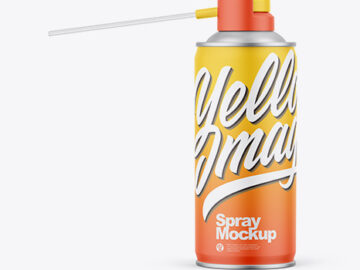 Matte Spray Can Mockup