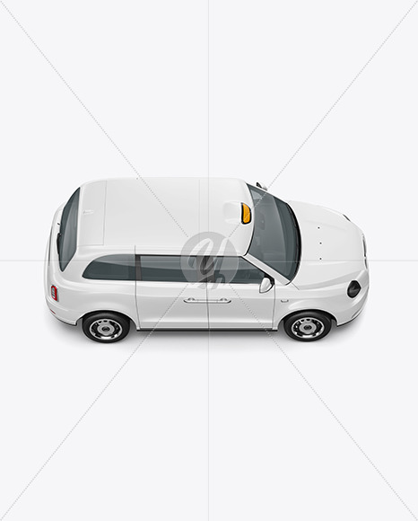 Electric Cab Mockup  - Side View (High-Angle Shot)