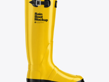 Glossy Rain Boot Mockup