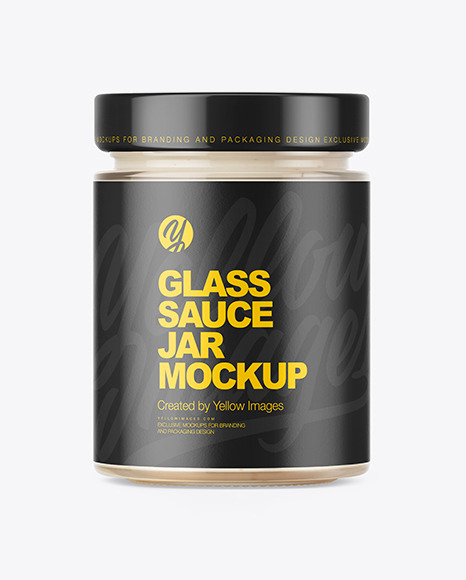 Glass Sauce Jar Mockup