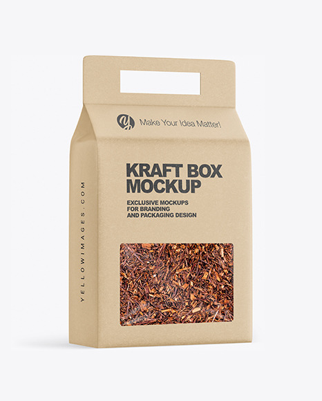 Kraft Box with Rooibos Tea Mockup