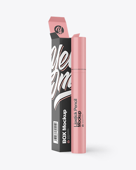 Lipstick Pencil with Box Mockup