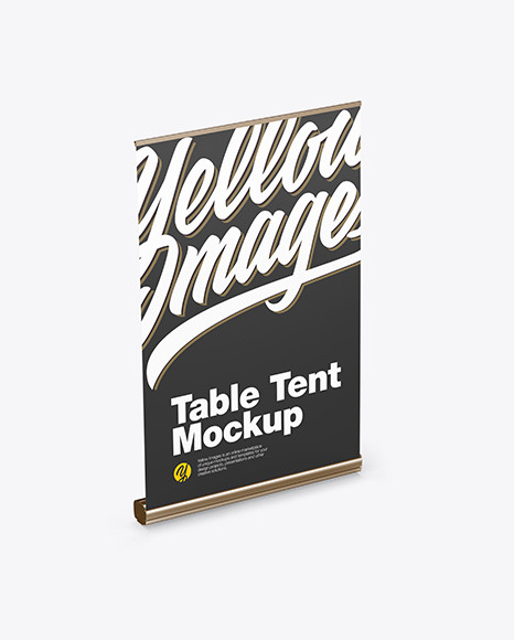 Metallic Table Tent Mockup