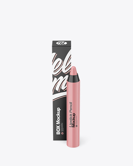 Lipstick Pencil with Box Mockup