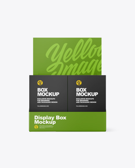 Matte Display Box w/ Boxes Mockup