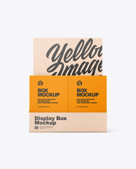 Kraft Display Box w/ Boxes Mockup