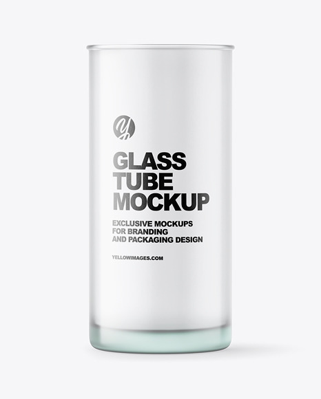 Frosted Glass Tube Mockup
