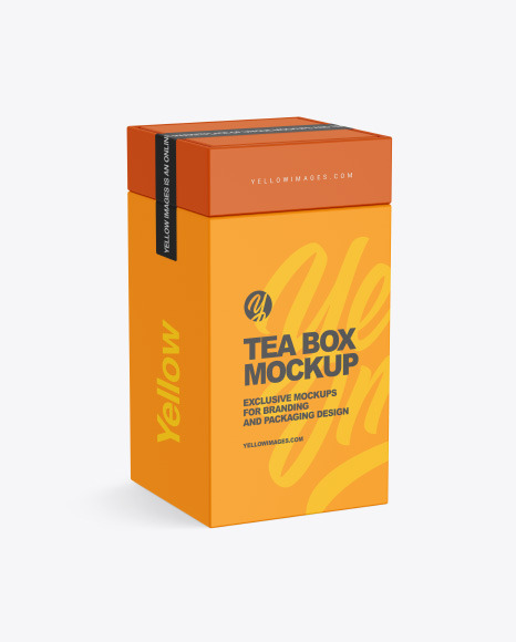 Square Tea Box Mockup
