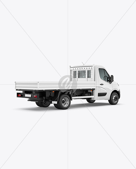 Tipper Van Mockup - Back Half Side View