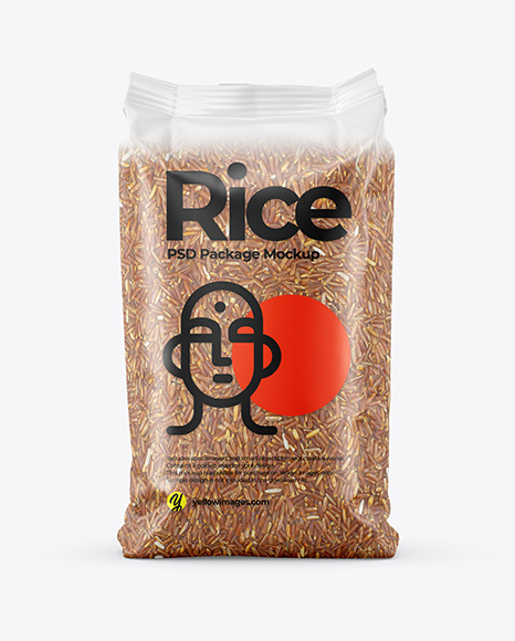 Brown Rice In Matte Package Mockup