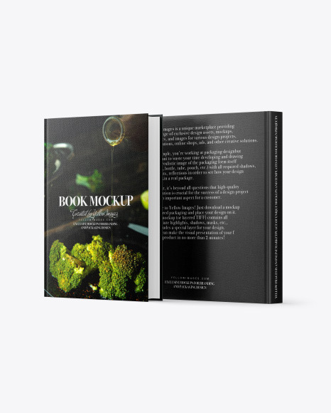 Two Books w/ Fabric Cover Mockup