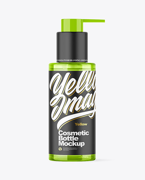 Colored Cosmetic Bottle Mockup