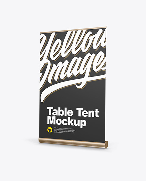 Metallic Table Tent Mockup