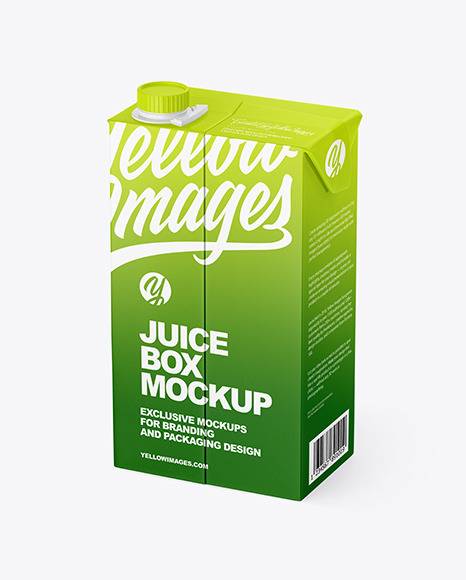 Glossy Juice Box Mockup