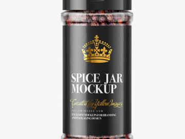 Spice Jar with Black Pepper Mockup