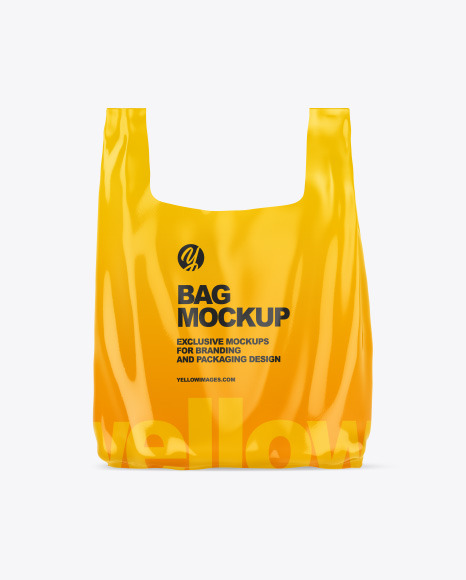 Plastic Bag Mockup - Front View