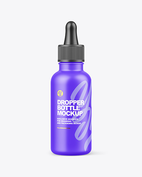 Matte Dropper Bottle Mockup