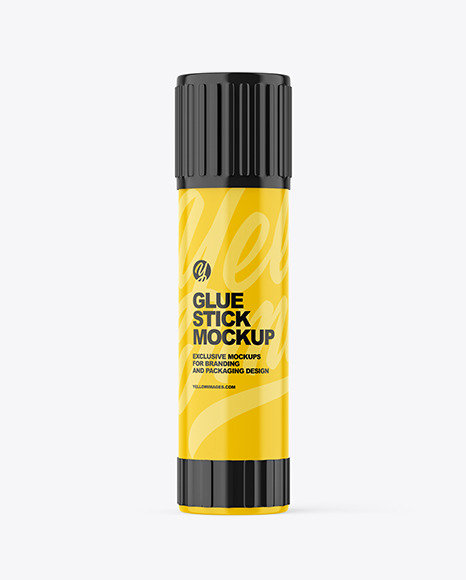 Glossy Plastic Glue Stick Mockup
