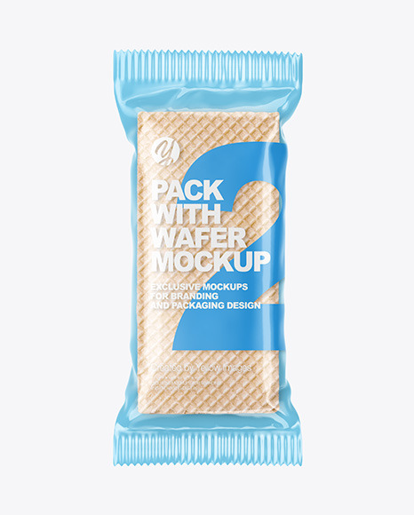 Glossy Pack with Wafer Mockup
