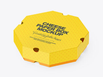Cheese Paper Box Mockup