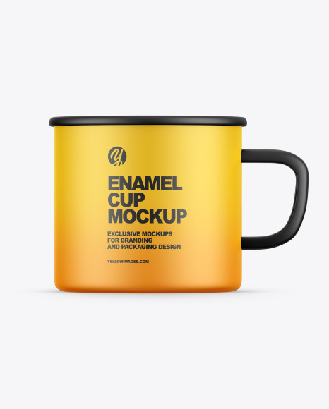 Matte Enamel Cup Mockup