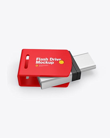 USB Type C Flash Drive Mockup
