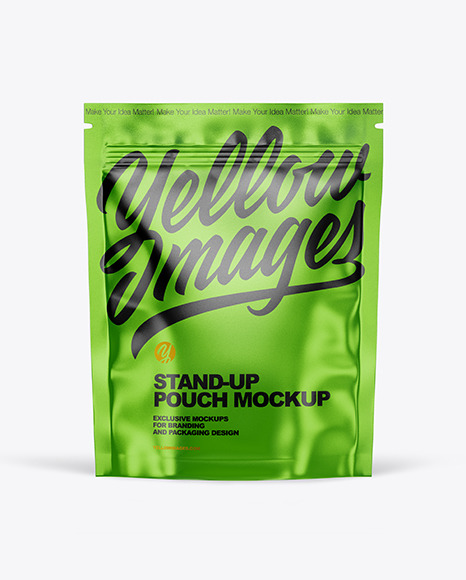 Metallized Stand Up Pouch W/ Zipper Mockup