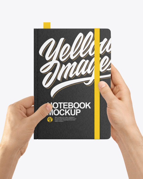 Notebook in a Hand Mockup