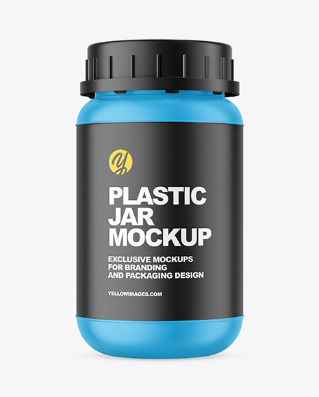 Matte Plastic Pharmacy Jar Mockup