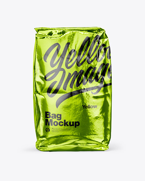Glossy Metallic Bag Mockup