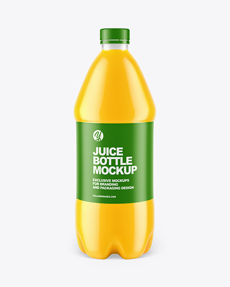 Orange Juice Plastic Bottle Mockup