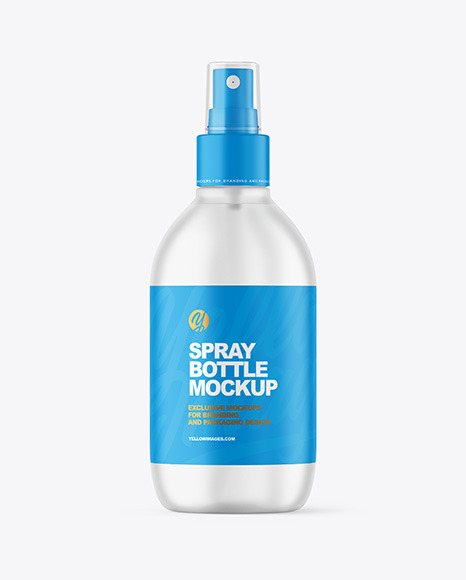 Frosted Clear Spray Bottle Mockup
