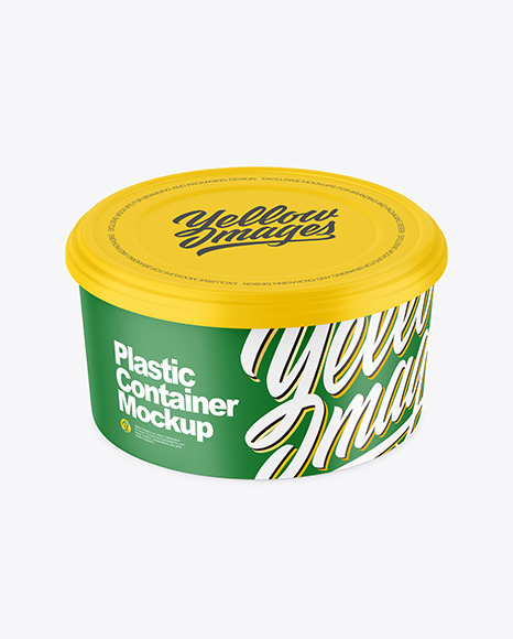 Matte Plastic Container Mockup