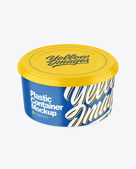Glossy Plastic Container Mockup