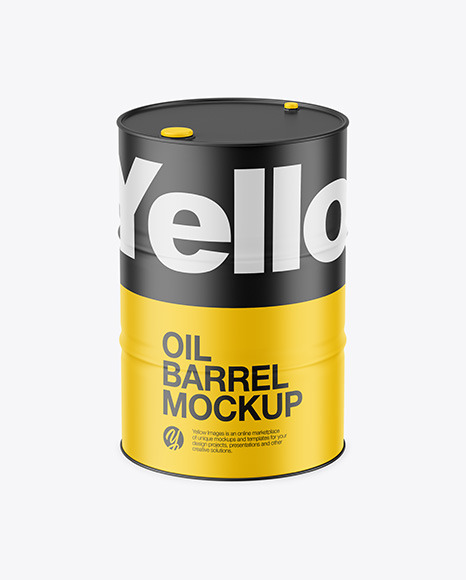 Matte Oil Barrel Mockup